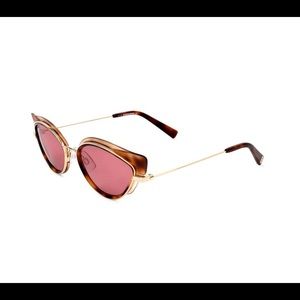 New Dsquared2 Women Designer Sunglasses Cateye Brown Gold